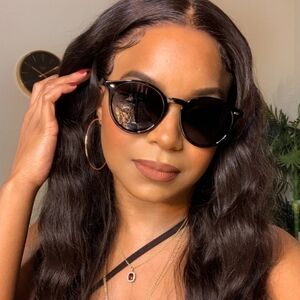 Sojos Unisex Sunglasses Black Rounded